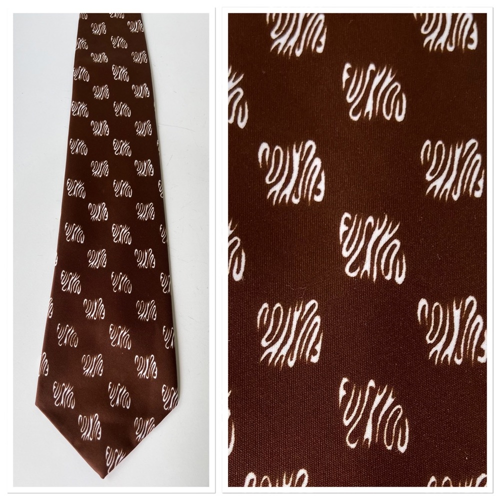 Vintage F*ck You Chocolate Brown Funny Gag Joke F You Tie